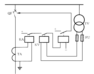 画出低电压闭锁电流速断保护单相原理接线图. - 一考通